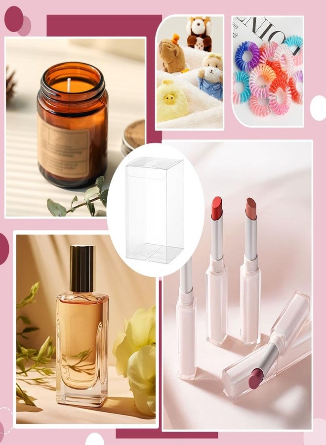 بينيكريت مجموعة بينيكريت من 15 علبة هدايا مستطيلة شفافة، مصنوعة من بلاستيك PVC شفاف، مثالية لتغليف الهدايا في حفلات الزفاف وأعياد الميلاد وحفلات توديع العزوبية، بأبعاد 3.54 × 3.54 × 5.55 بوصة. - Image 5